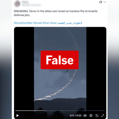 Video game footage passed off as Iran-Israel conflict