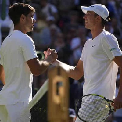 Student's Wimbledon fairytale over as ace serves lesson