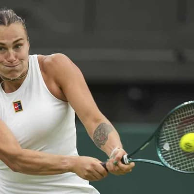 Sabalenka avoids it being curtains against Mertens