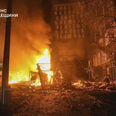 Drones pound Ukraine as Russia transport chief sacked