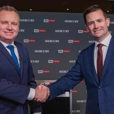 Stadium, debt and ferries: leaders in only debate pitch