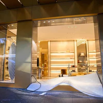 Luxury designer handbags stolen in city centre ram raid