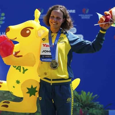 Aussie ocean swimmer shocked at worlds double gold