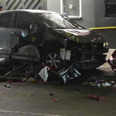 Man whose car hit US crowd was shot, attacked: police