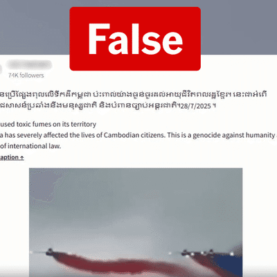 Airshow footage misrepresented to imply Thai chemical attack