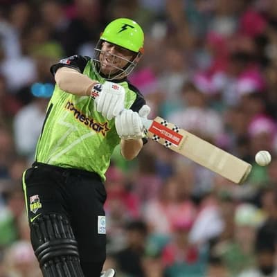 Warner's dig in vain as English quick gives Ashes hint