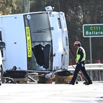 Girl dies, students hurt in school bus rollover horror