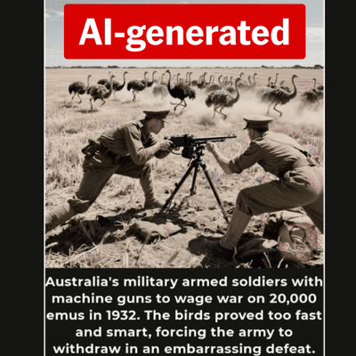 AI fakes distort Australia's past