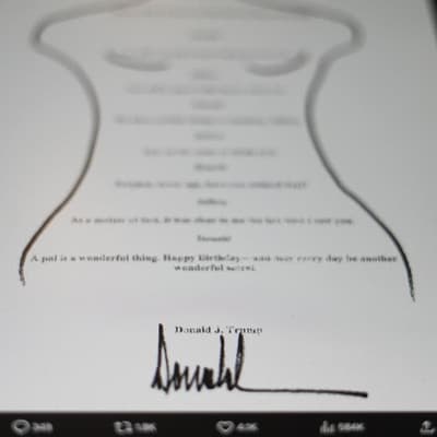 Trump alleged signature on Epstein note to be analysed