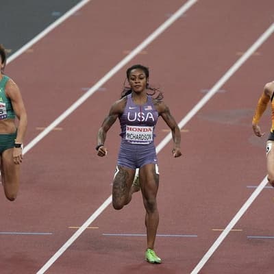 Lewis smashes her own Australian 100m record at worlds