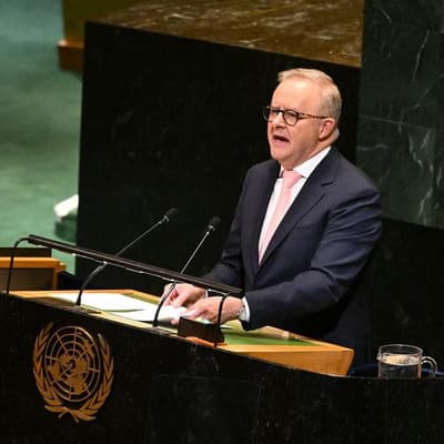 Handshakes, trade and Palestine as PM takes world stage