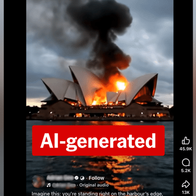 World-famous Australian landmark safe despite AI fire hoax