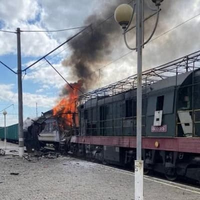 'Savage' Russian strike hits passenger train in Ukraine
