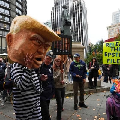 Anti-Trump 'No Kings' protests bring street party vibe