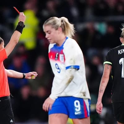 Matildas see red, beaten but not mauled by Lionesses