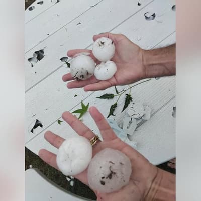 'Tennis ball-sized' hail battering cars in major storms