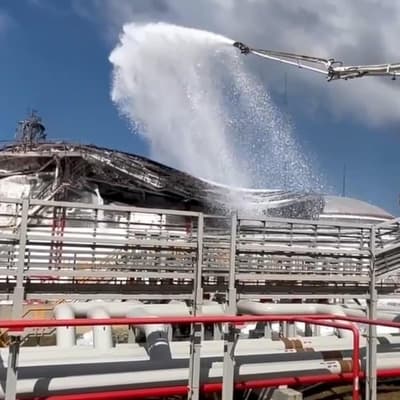 Ukrainian drone strike hits key Russian oil port