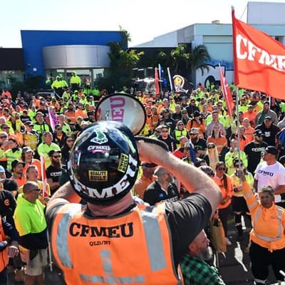 Police accused of signing secret agreement with CFMEU