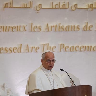 'Blessed are the peacemakers', Pope Leo tells Lebanon