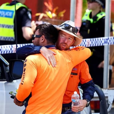 Teen rescued after man crushed by collapsing wall