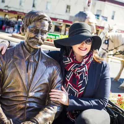 Faces in the street again in famed poet's birthplace