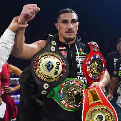 Rolled ankle spoils Justis Huni's US boxing debut