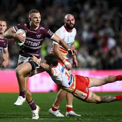 Turbo-charged Manly thump injury-hit Dolphins 58-18