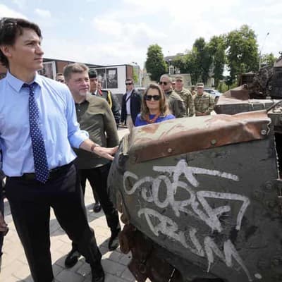 Canada's Trudeau visits Kyiv in show of support