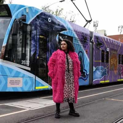 Indigenous artists turn trams into moving galleries