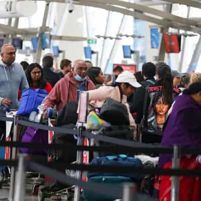 Calmer conditions after windy airport flight chaos