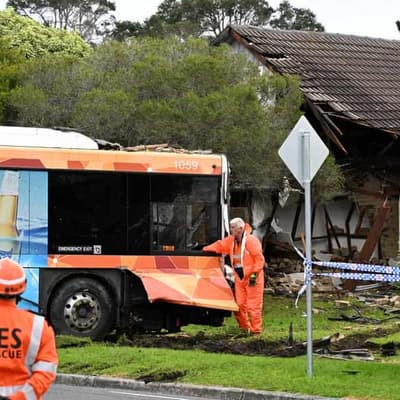 Asbestos concern after bus crashes into holiday home