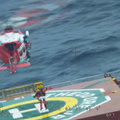 Injured sailor airlifted after major rescue operation