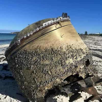 Space debris removed from beach, origin still a mystery