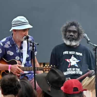 Two friends share musical stories of balance at Garma