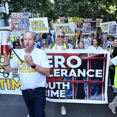 Frustrated youth crime victims march on Qld parliament