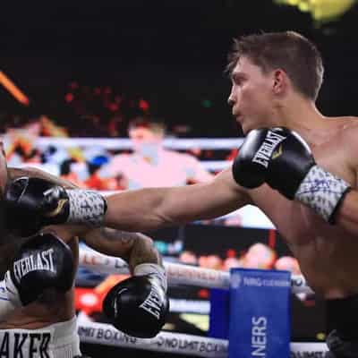 Tszyu scores TKO win over Brubaker to remain unbeaten