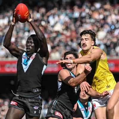 Port sink Richmond to secure third spot on AFL ladder