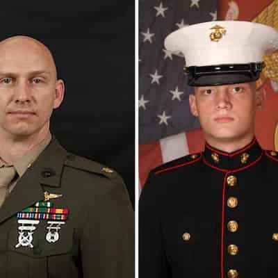 Bodies of three US marines arrive in Darwin