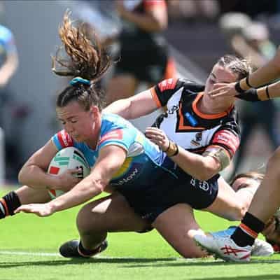 Roosters thrash Eels, Titans down Tigers in NRLW