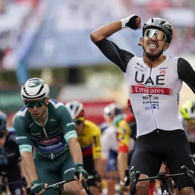 Groves bangs handlebars after unlucky Vuelta near-miss