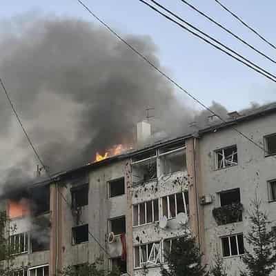 Russia attacks on Ukraine kill two, spark fire in Lviv