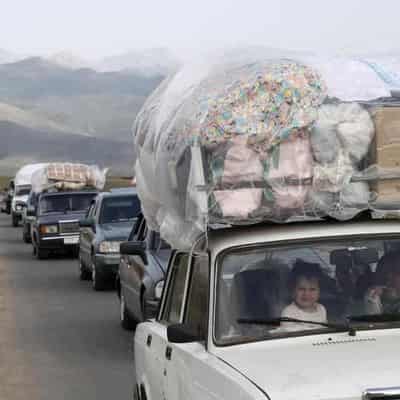 Almost all Nagorno-Karabakh people have fled to Armenia