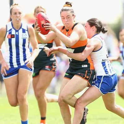 Kangaroos quash goalless Giants in AFLW