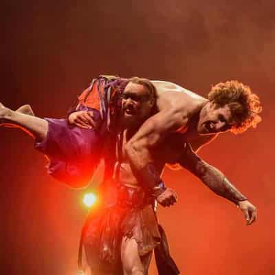 Pro wrestlers body slam Norse mythology in Fringe show