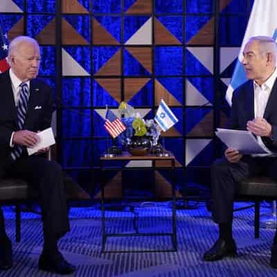 Biden meets Israeli PM amid Gaza hospital blast outrage