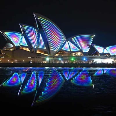 Opera House anniversary hits high note with laser show