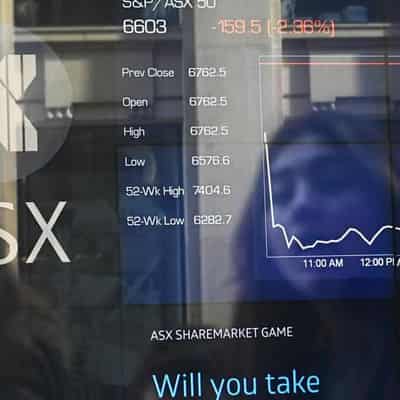 Aust shares drop again as yields rise, tensions soar