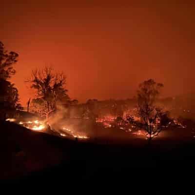 Fire-generated thunderstorm, erratic winds fuels blaze