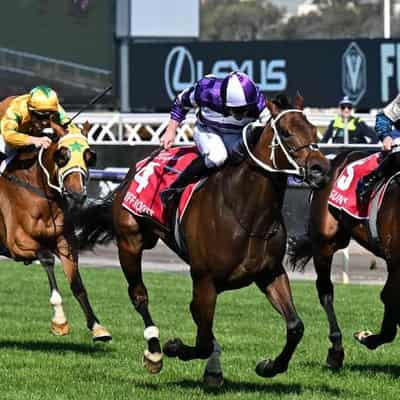 Chris Waller's Riff Rocket wins Victoria Derby