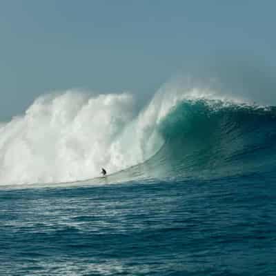 Australian surfer sets world record on Hawaiian giant